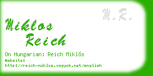 miklos reich business card